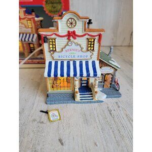 Lemax Bernie's bicycle shop vintage harvest crossing Xmas accessories